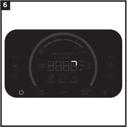 Shark Air Purifier 6 Owner’s Manual - When the unit is powered on