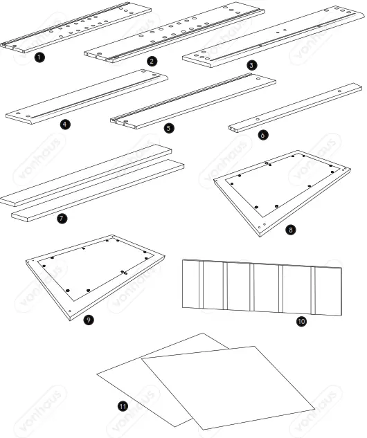 VonHaus 3009005 Colonial Mirrored Cabine - 2