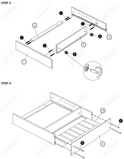 VonHaus 3009005 Colonial Mirrored Cabine - 5
