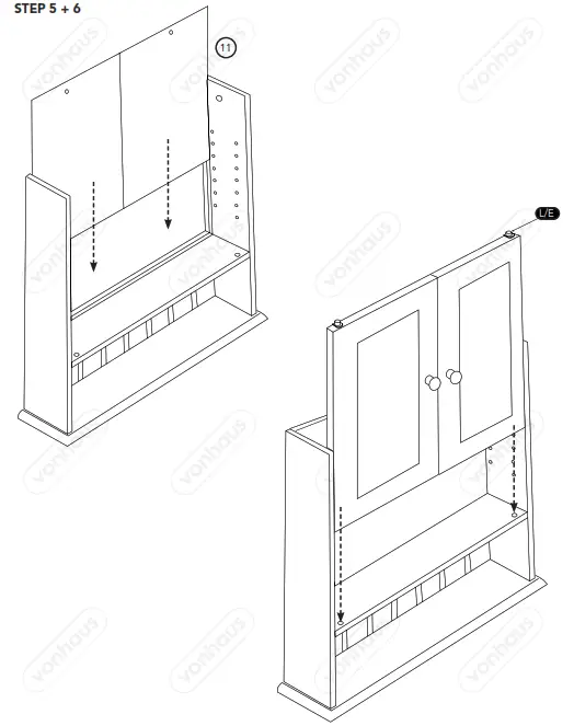 VonHaus 3009005 Colonial Mirrored Cabine - 6
