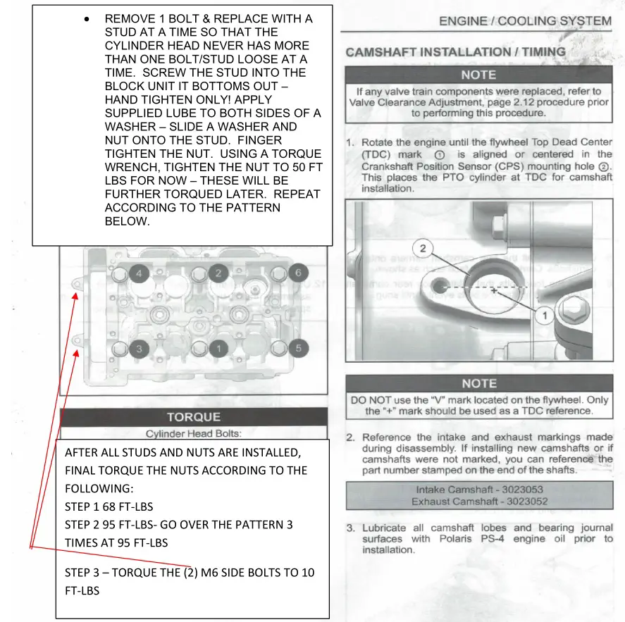 EVOLUTION POWERSPORTS 800FP0001 XR Series - Camshaft Installation 1