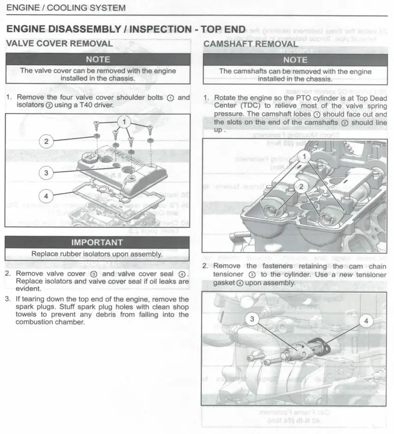 EVOLUTION POWERSPORTS 800FP0001 XR Series - Engine Disassembly 1