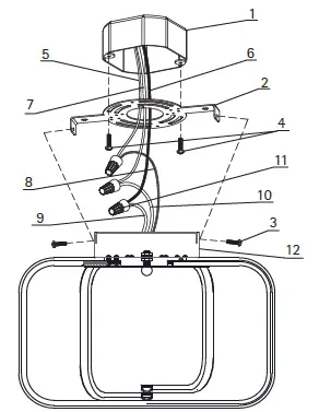 ULTRALUX Modern LED Atom Ceiling Fixture 01