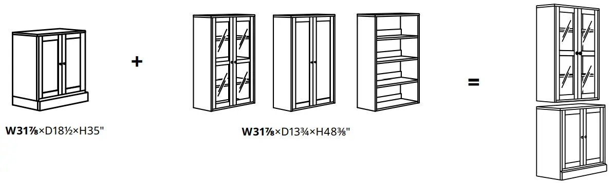 IKEA 593 861 99 HAVSTA TV Storage Combination Glass Doors - FIGURE 28