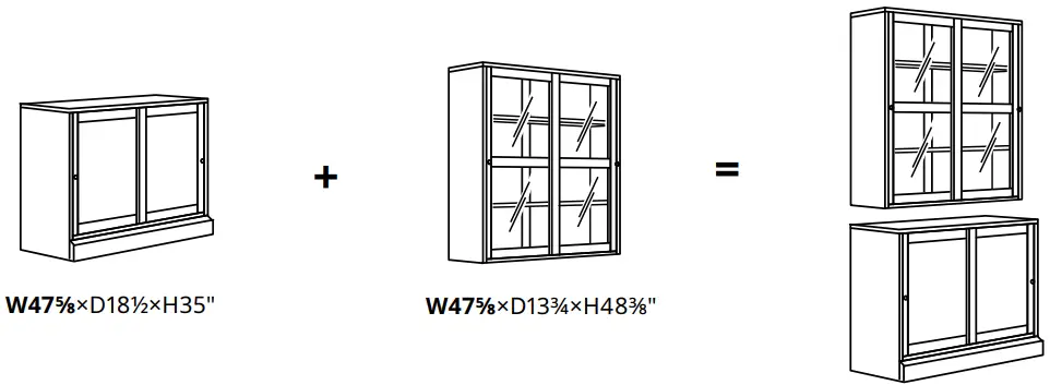 IKEA 593 861 99 HAVSTA TV Storage Combination Glass Doors - FIGURE 29
