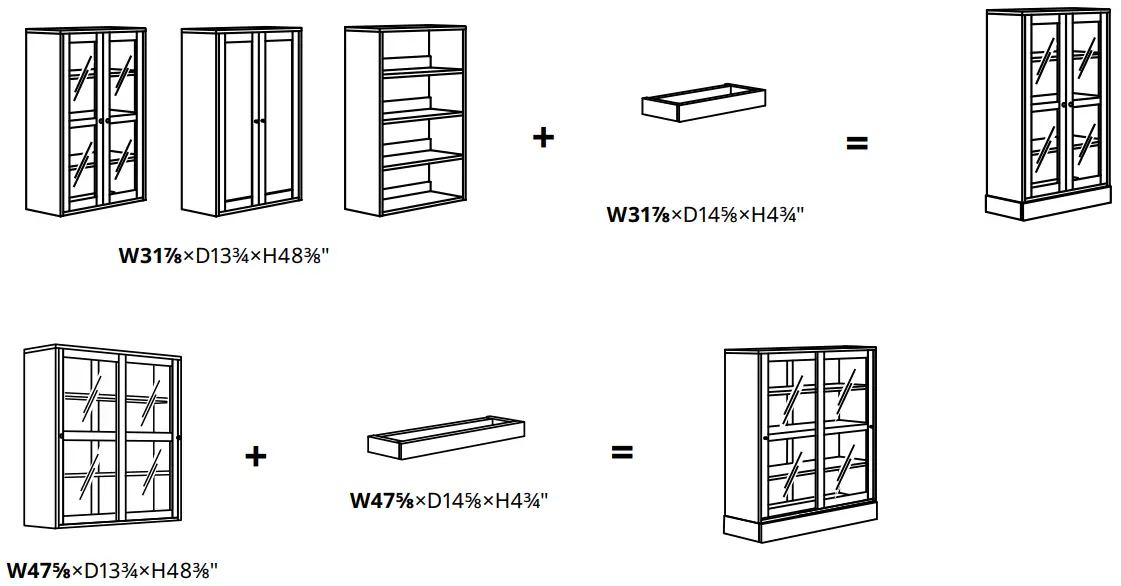 IKEA 593 861 99 HAVSTA TV Storage Combination Glass Doors - FIGURE 30