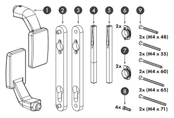 LOCINOX-3006FIX-Aluminium-Blocking-Handle-Pair-Fig-01