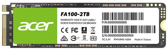 acer FA100 M.2 PCIe NVMe SSD