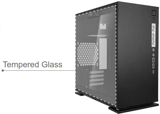 InWin 301C Tempered Glass Mini Tower Desktop Chassis - Case Structure