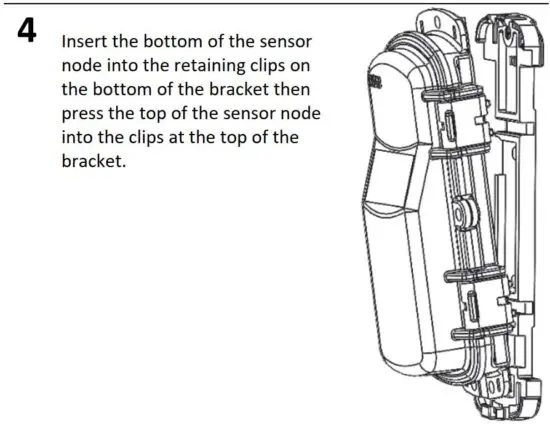 FIG 8 Installing the Bracket and Sensor Node