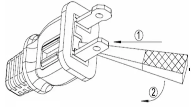 OPTIMUS F-7345WH F-7345BK Desktop Ultra Slim - located on the face of the plug