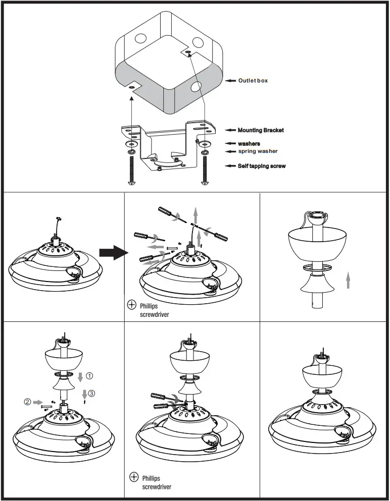 Parrot Uncle F3502110V Retractable Crystal Chandelier Ceiling Fan - Figure 2