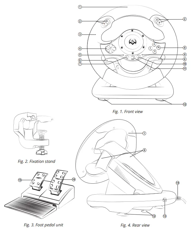 SVEN Game Racing Wheel GC-W400 - CONSTRUCTION