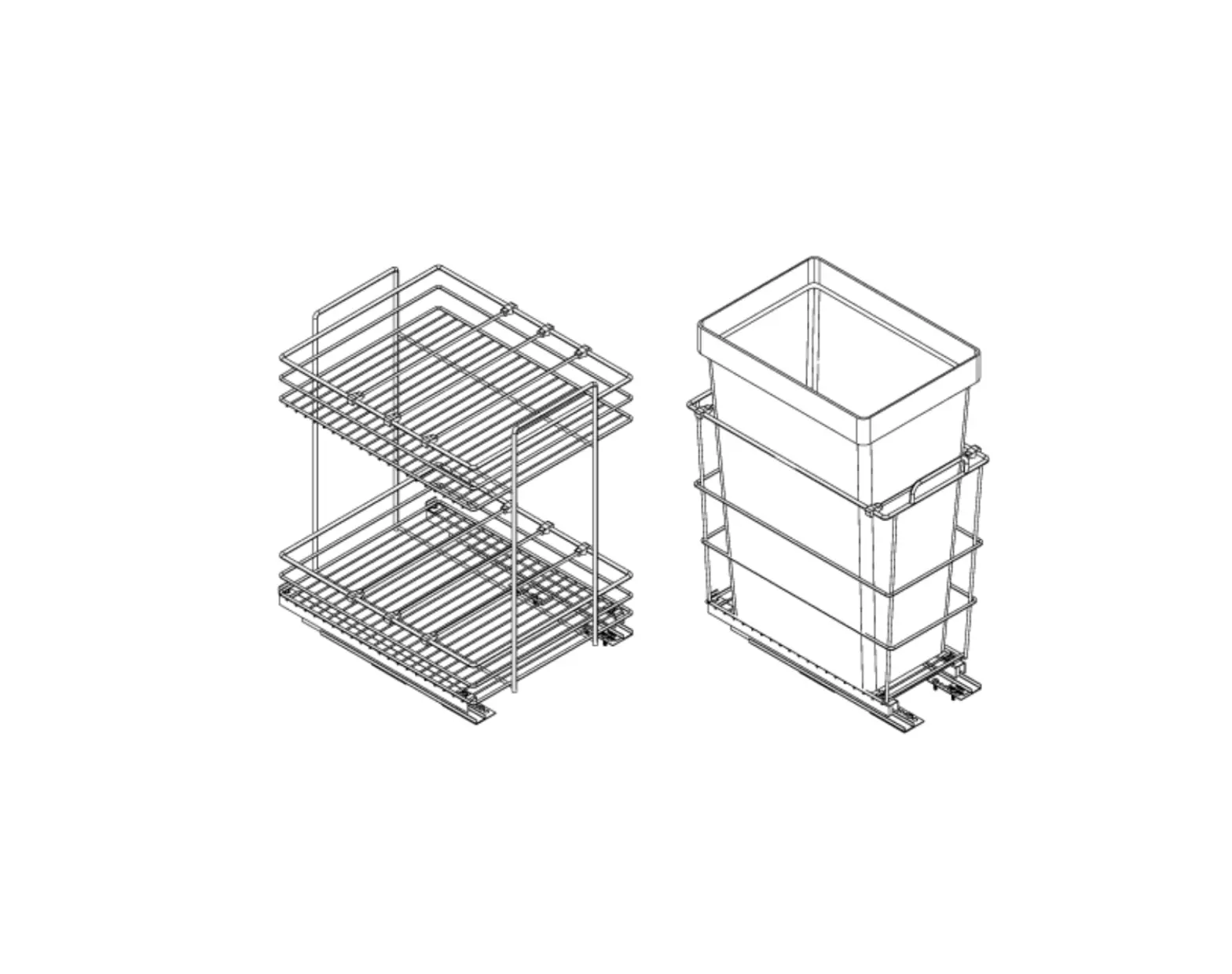 Newage 80623 Home Cabinet Pull Out Mocha Racks Installation Guide