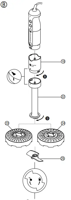 KENWOOD HDP30 Hand Blender key