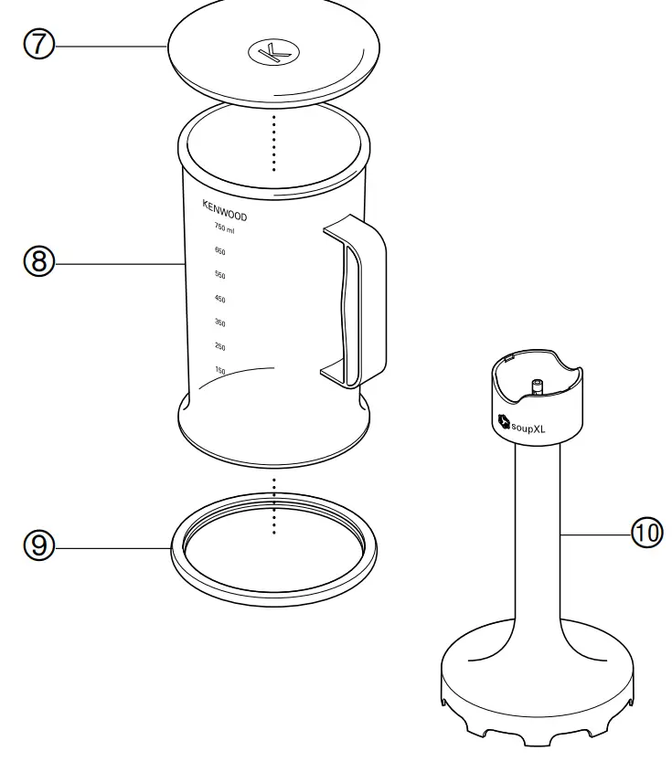 KENWOOD HDP30 Hand Blender key