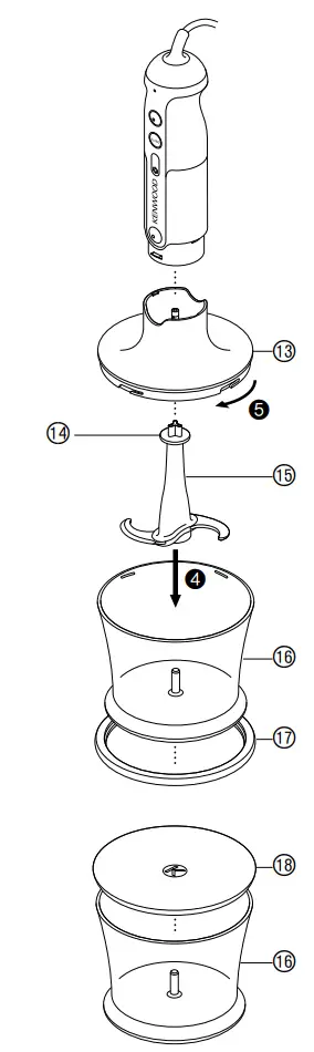 KENWOOD HDP30 Hand Blender key