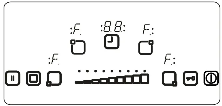 VESTEL VEA34716 Ceramic Hob - heater displays