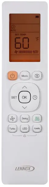 LENNOX 22U50 Mini-Split Systems Wireless Indoor Unit Controller