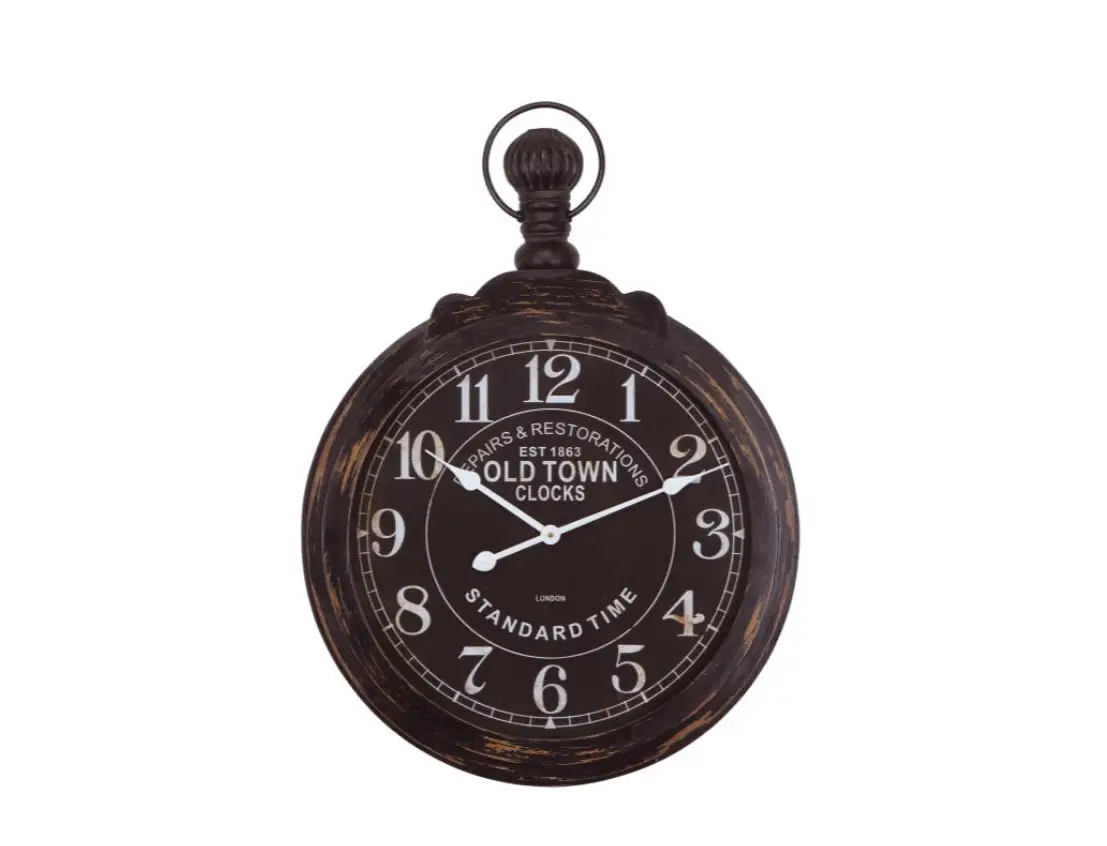 Yhd Clkb2a146 Pocket Watch Wall Clock Distressed Iron User Manual Yhd Clkb2a146 Pocket Watch Wall Clock Distressed Iron User Manual