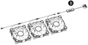 Connect the ARGB controller to the Fans