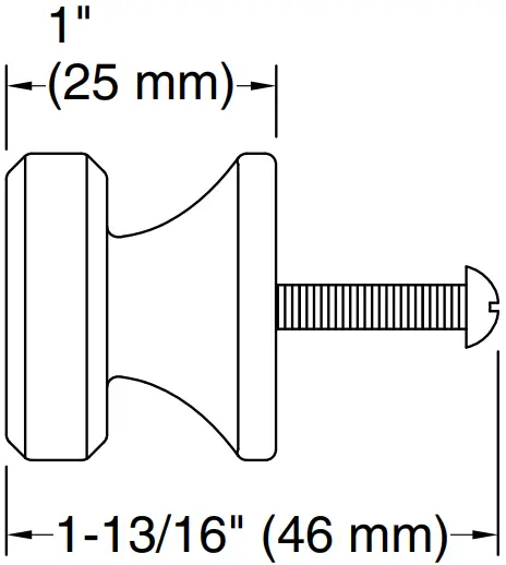 KOHLER K-33534 Beauxline Cabinet Knob 2