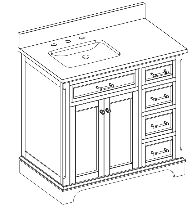 allen roth 2027VA-36-201 Vanity with Top - Cover
