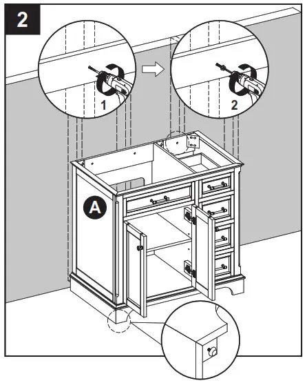 allen roth 2027VA-36-201 Vanity with Top - INSTALLATION INSTRUCTIONS 2
