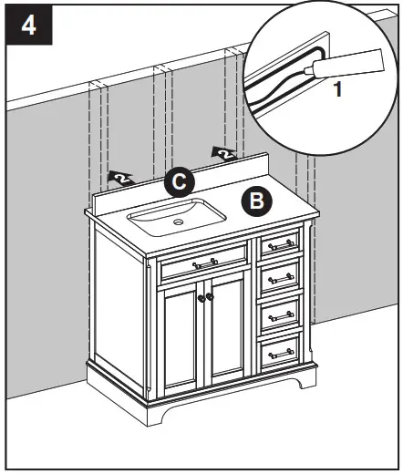 allen roth 2027VA-36-201 Vanity with Top - INSTALLATION INSTRUCTIONS 4