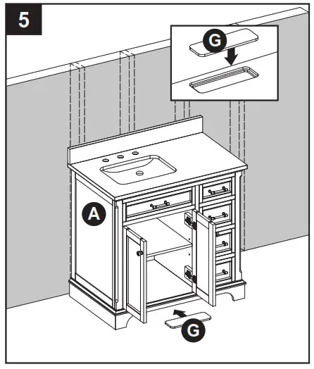 allen roth 2027VA-36-201 Vanity with Top - INSTALLATION INSTRUCTIONS 5