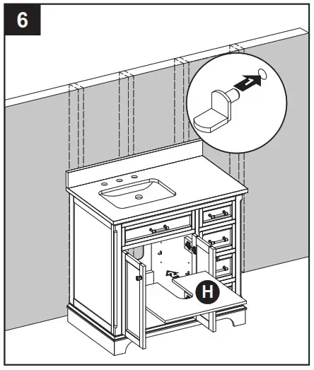 allen roth 2027VA-36-201 Vanity with Top - INSTALLATION INSTRUCTIONS 6