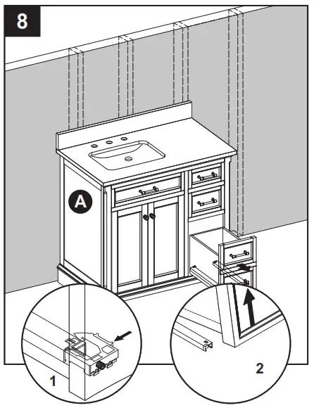 allen roth 2027VA-36-201 Vanity with Top - INSTALLATION INSTRUCTIONS 8