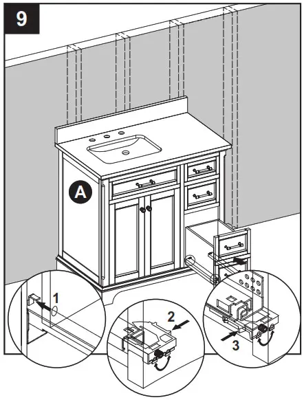 allen roth 2027VA-36-201 Vanity with Top - INSTALLATION INSTRUCTIONS 9