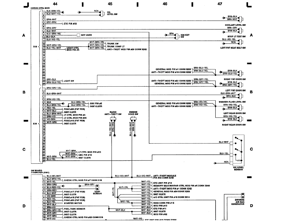 BMW 750 1988 Electrical Wiring Diagram-img- (13)