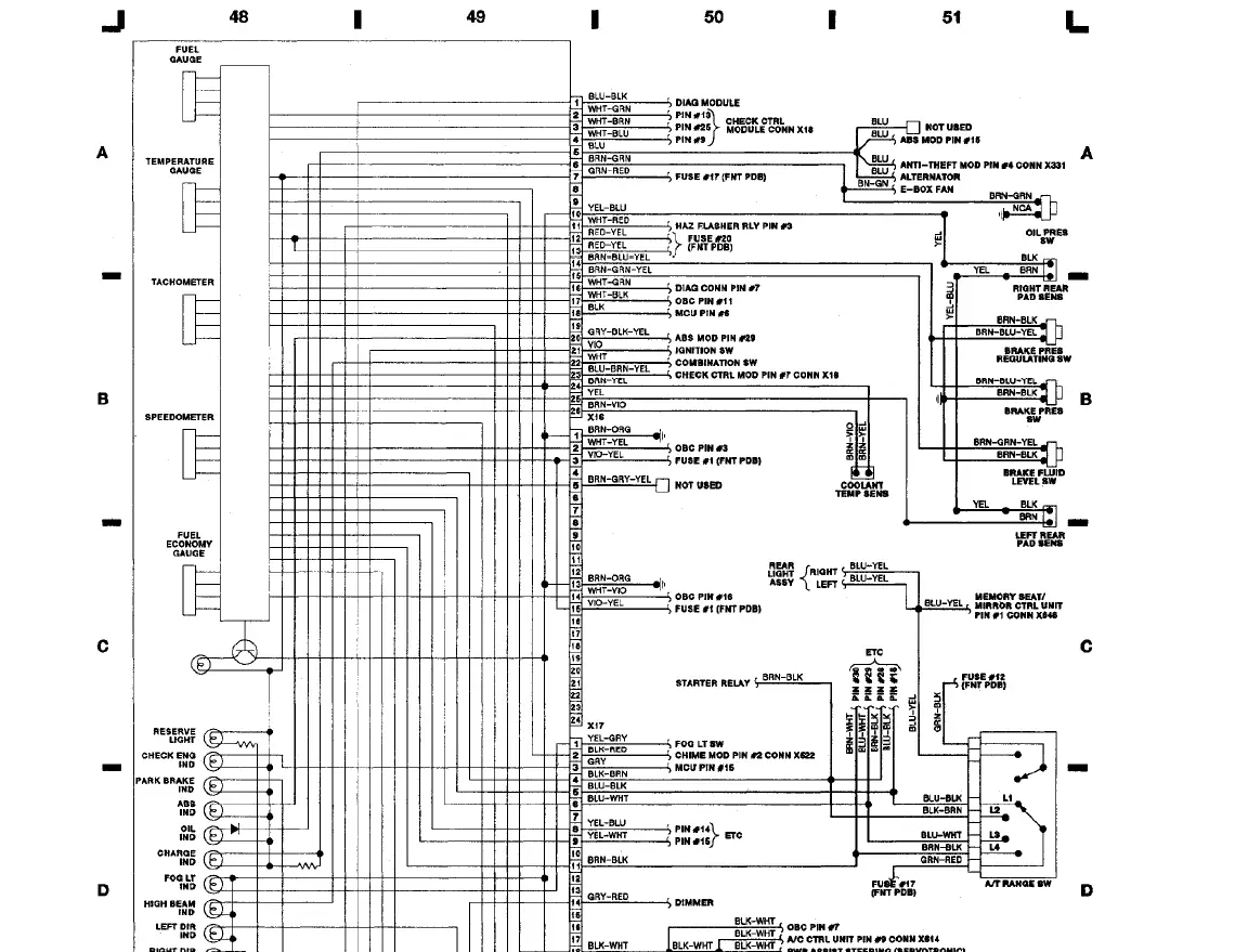 BMW 750 1988 Electrical Wiring Diagram-img- (15)