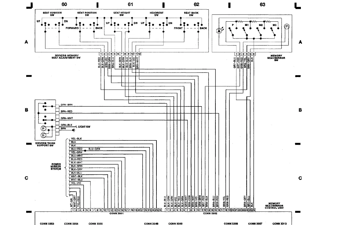 BMW 750 1988 Electrical Wiring Diagram-img- (21)