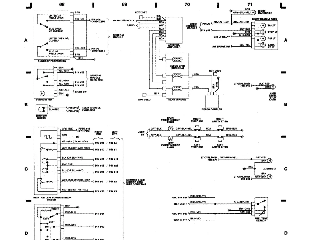 BMW 750 1988 Electrical Wiring Diagram-img- (25)