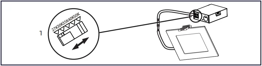 LUXRITE LR23754 3 inch LED Square Recessed Mini Panel - junction box