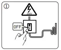 theben theLeda S8-100 WH LED Spotlight with Motion Detector -Disconnect power source. †