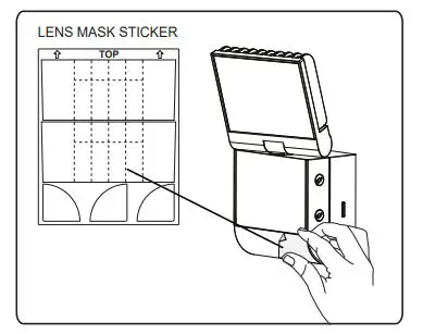 theben theLeda S8-100 WH LED Spotlight with Motion Detector - Limiting the detection area