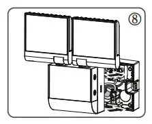 theben theLeda S8-100 WH LED Spotlight with Motion Detector - Place and engage the LED spotlight on the base