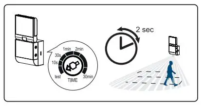 theben theLeda S8-100 WH LED Spotlight with Motion Detector - Walking test