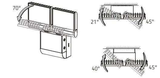 theben theLeda S8-100 WH LED Spotlight with Motion Detector - theLeda S17-100