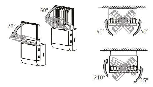 theben theLeda S8-100 WH LED Spotlight with Motion Detector - theLeda S8-100
