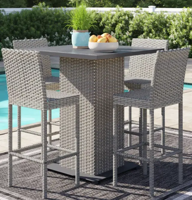 AWQM 5 Pieces Bar Table Set