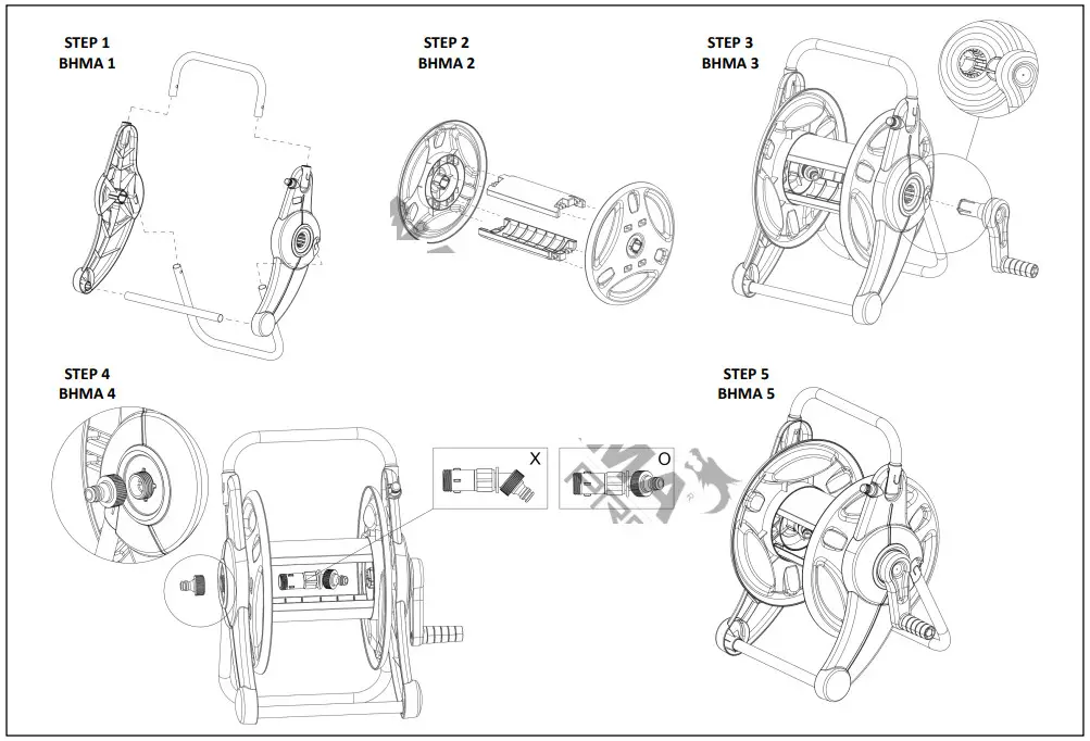 NAKAYAMA GH9125 30m Hose Reel - NAKAYAMA GH9125 30m Hose Reel