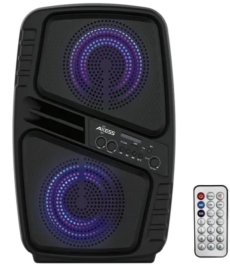 AXESS PABT6021 Double 6.5” LED Bluetooth Speaker