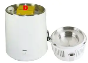 FIG 8 Packing and accessories of distiller + Glass bottle