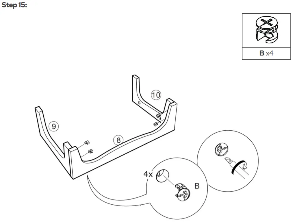 ovela OVBRONBSWHA Bronson Bookshelf- Step 15