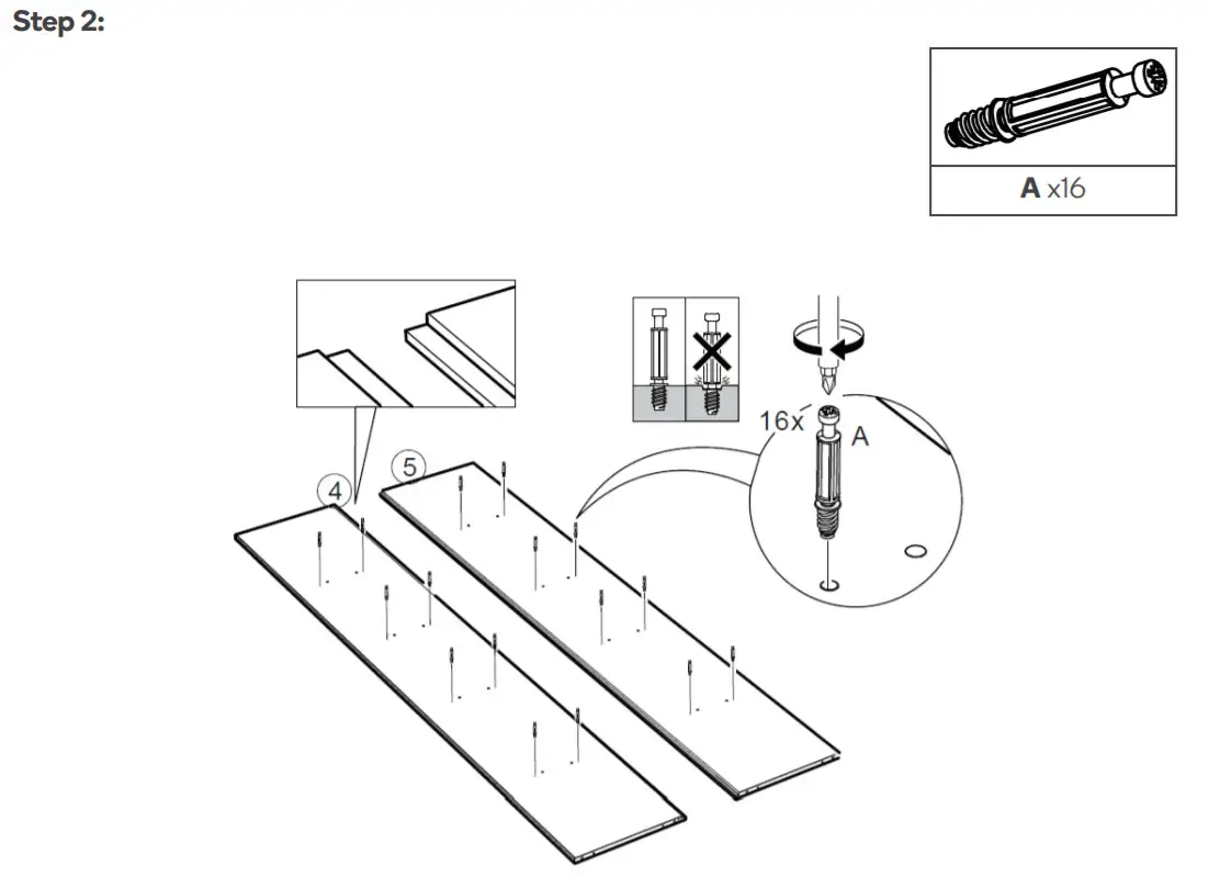 ovela OVBRONBSWHA Bronson Bookshelf- Step 2